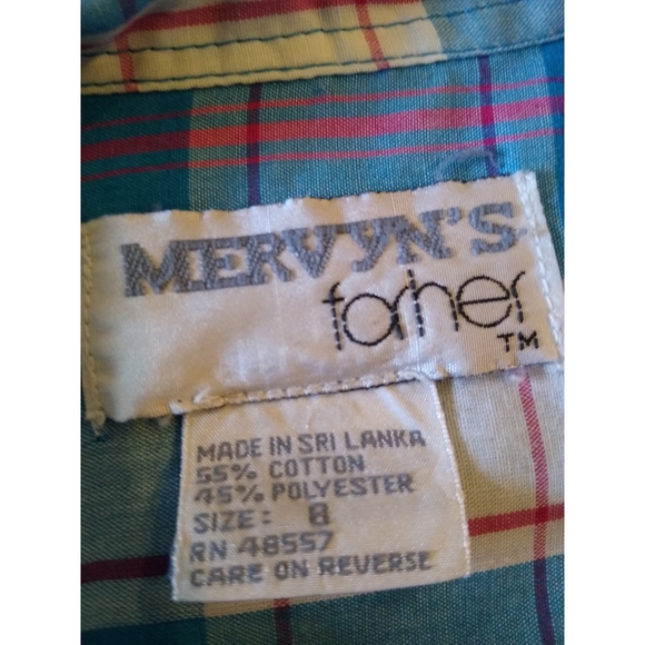 Vtg 70s Mervyn's For Her Plaid Shirt - Picture 6 of 7